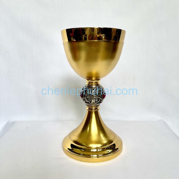 15 Chén Lễ Tay Cầm Thánh Giá Celtic nạm đá đỏ